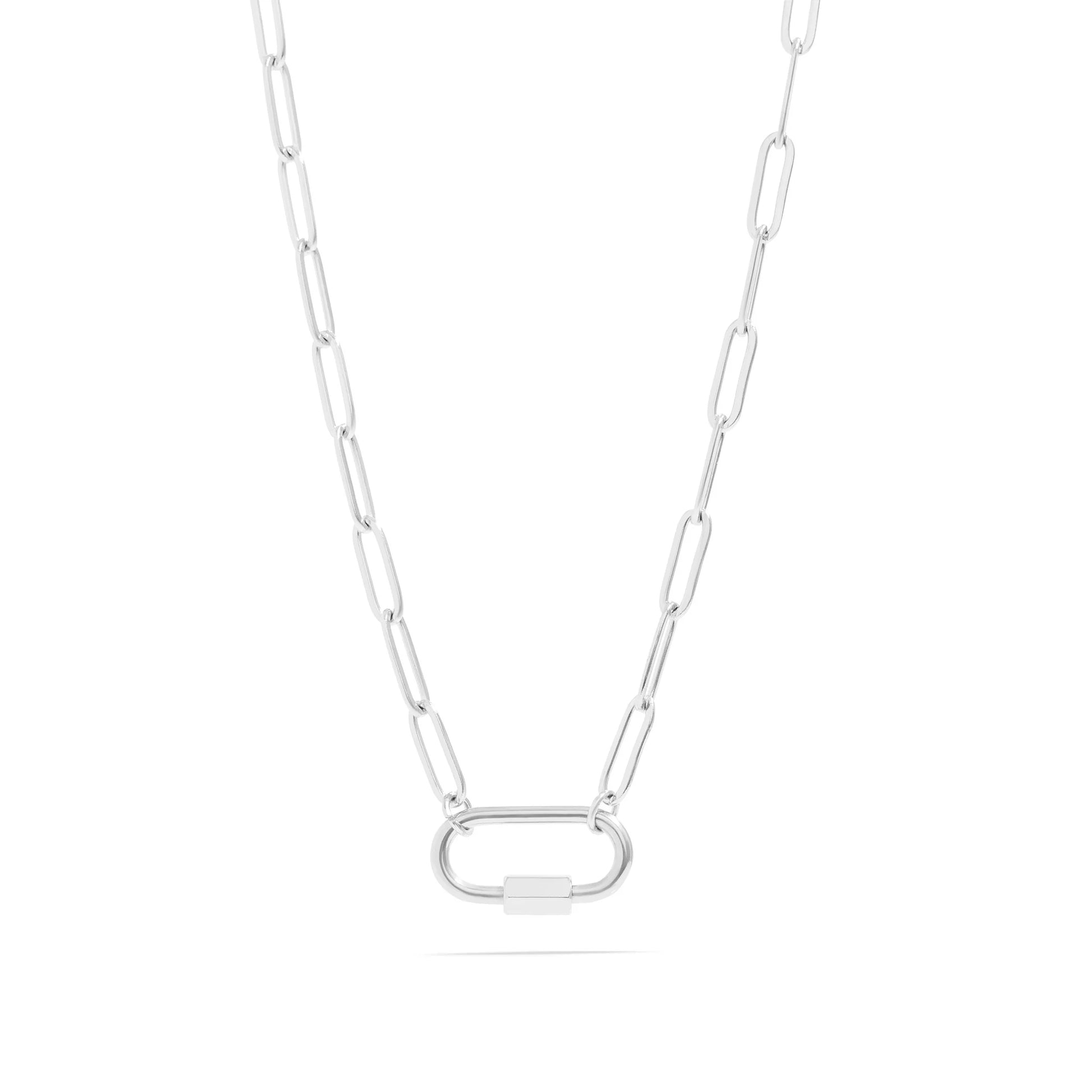 Paperclip Charm Lock Necklace