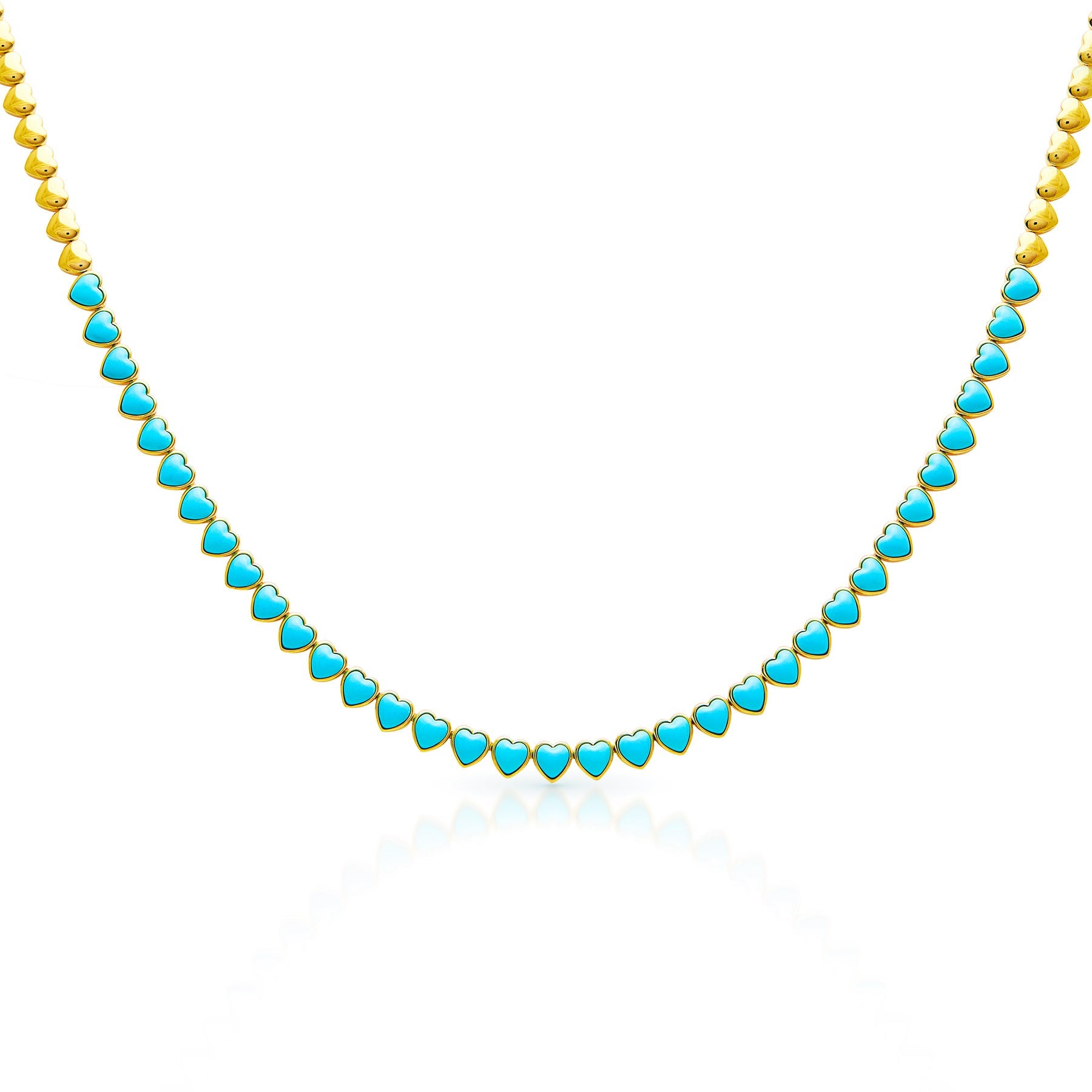 Blue Turquoise Tennis Necklace