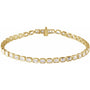 Emerald-Cut Diamond Bezel Tennis Bracelet 6.25 Carats