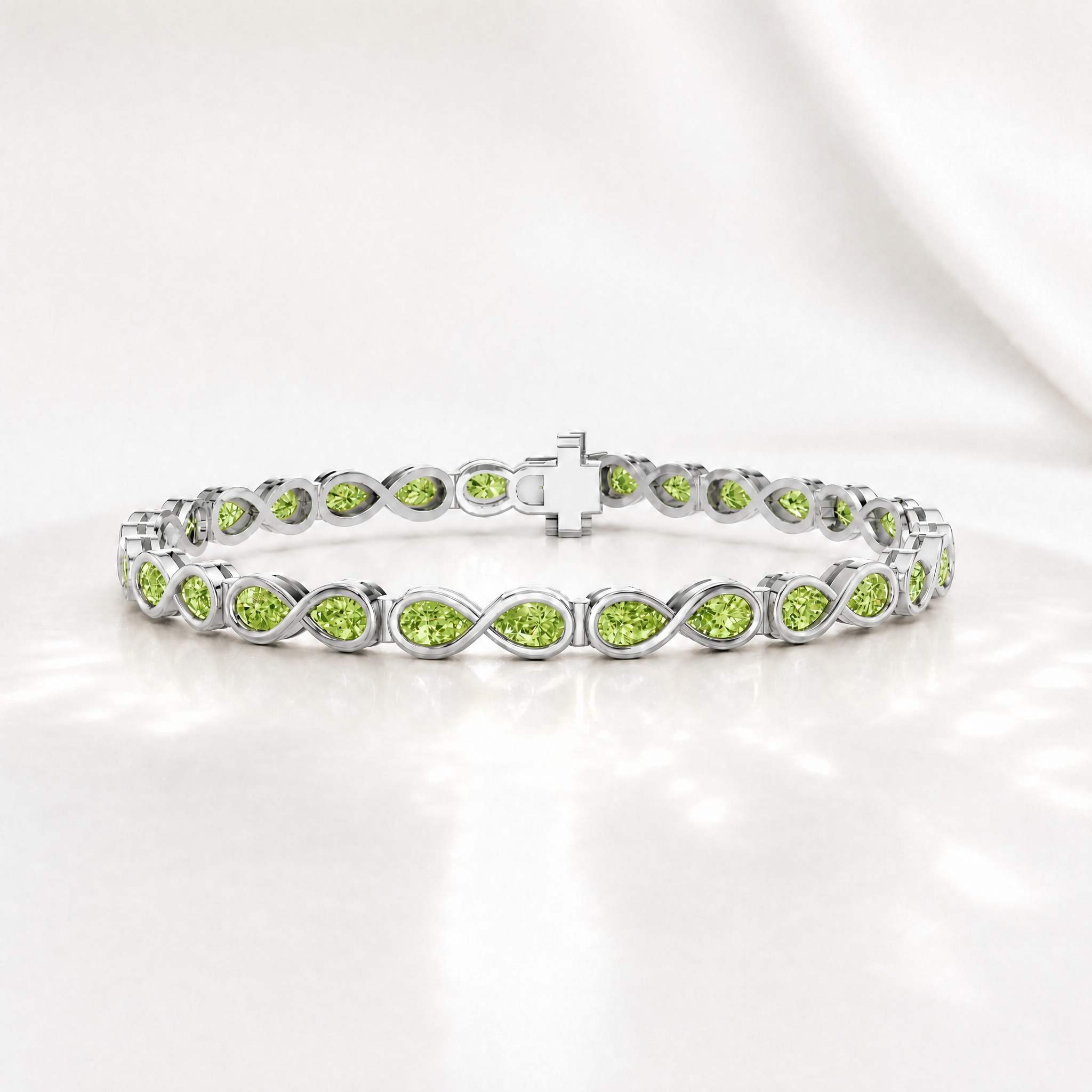 Pearfinity Peridot Tennis Bracelet
