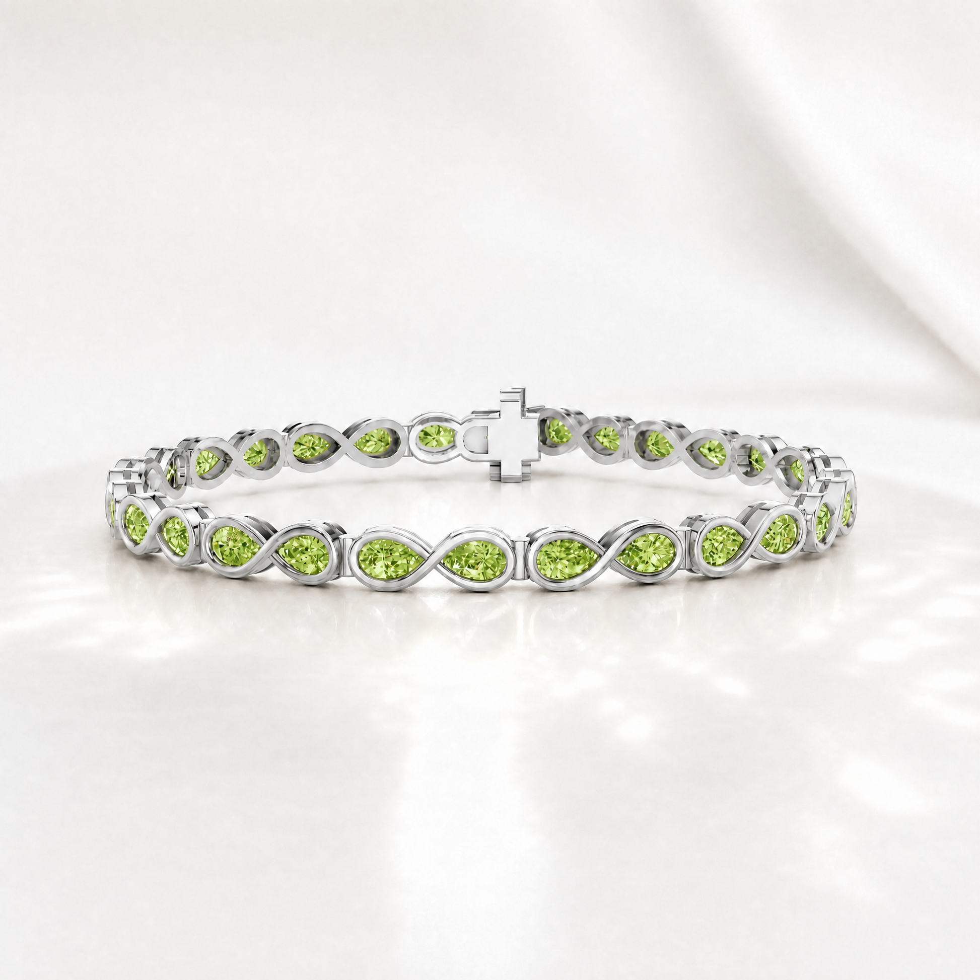 Pearfinity Peridot Tennis Bracelet