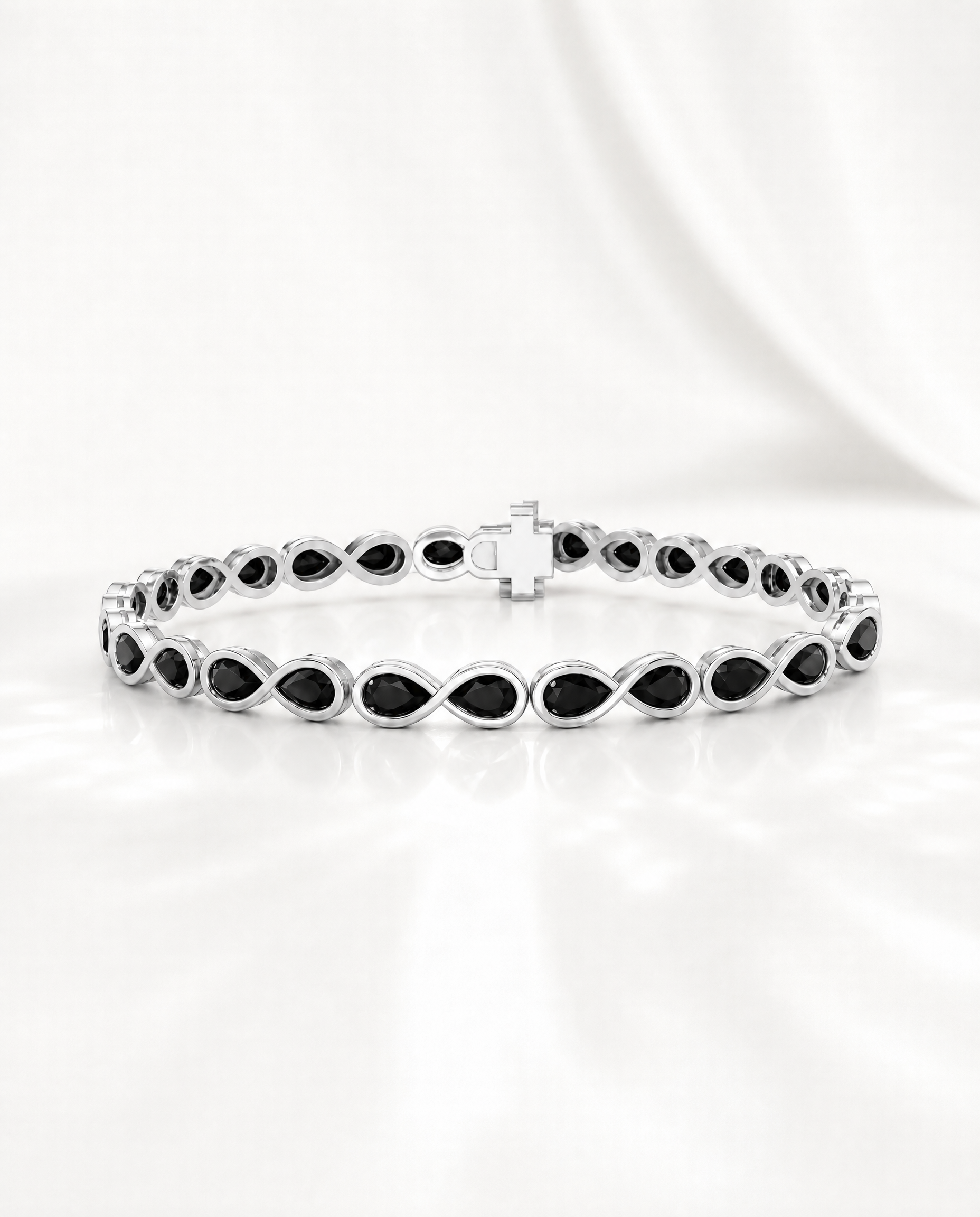 Pearfinity Black Diamond Tennis Bracelet