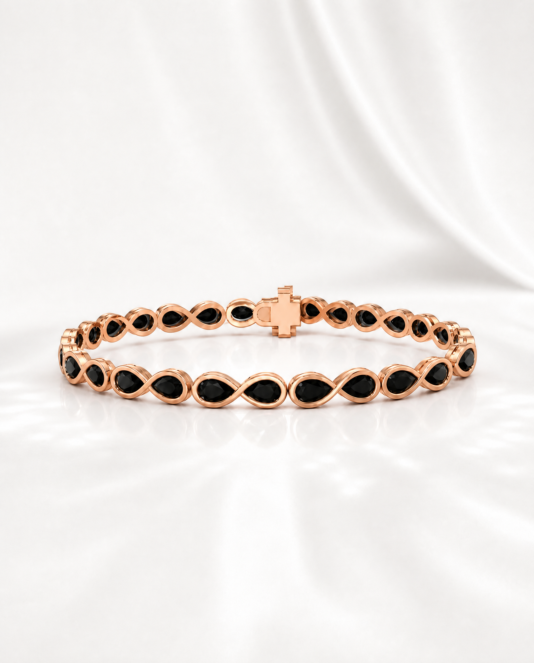 Pearfinity Black Diamond Tennis Bracelet