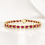Pearfinity Natural Ruby Tennis Bracelet