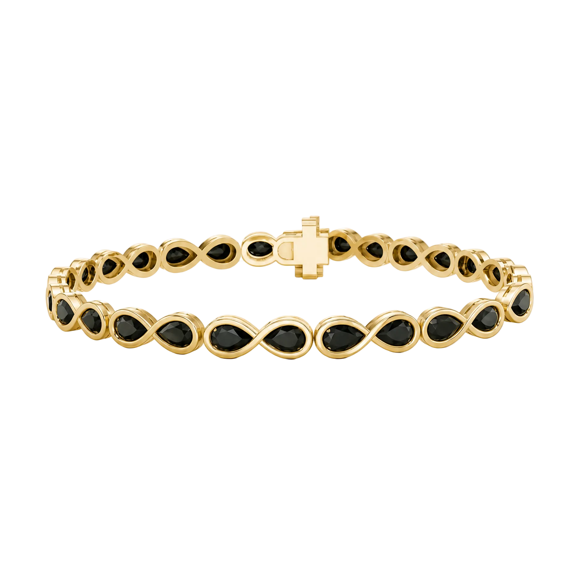 Pearfinity Black Diamond Tennis Bracelet